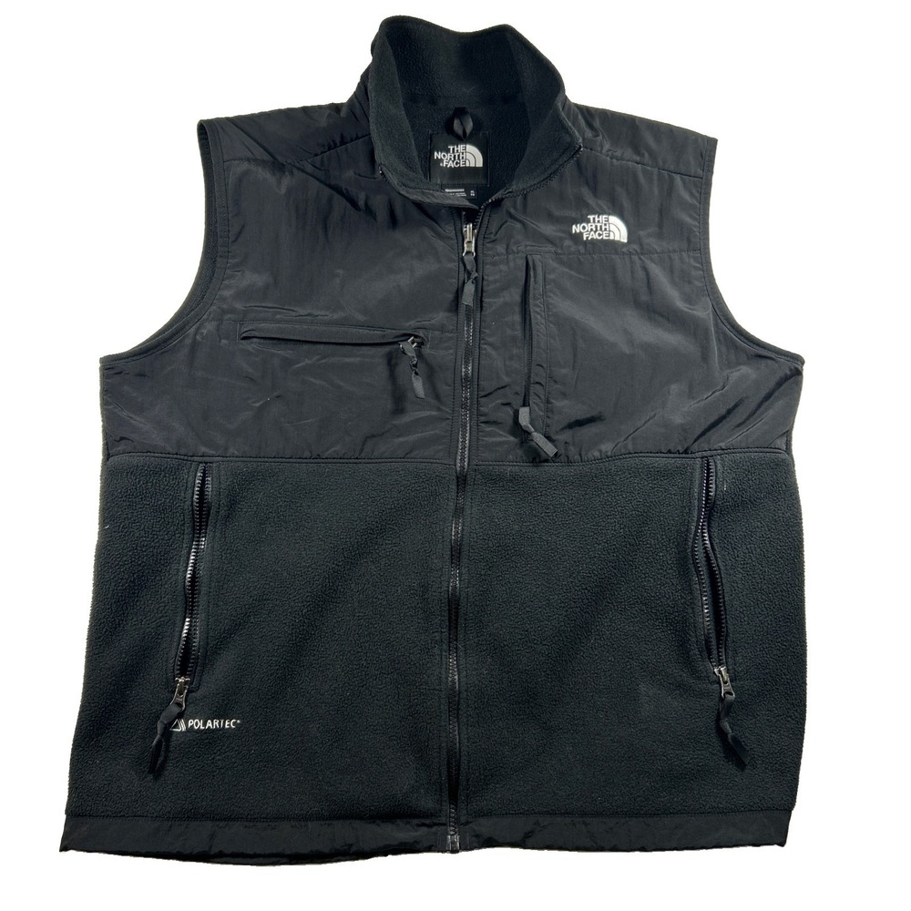 North Face Vest Mens XL Black Denali Full Zip Polartec Fleece Hiking gorpcore